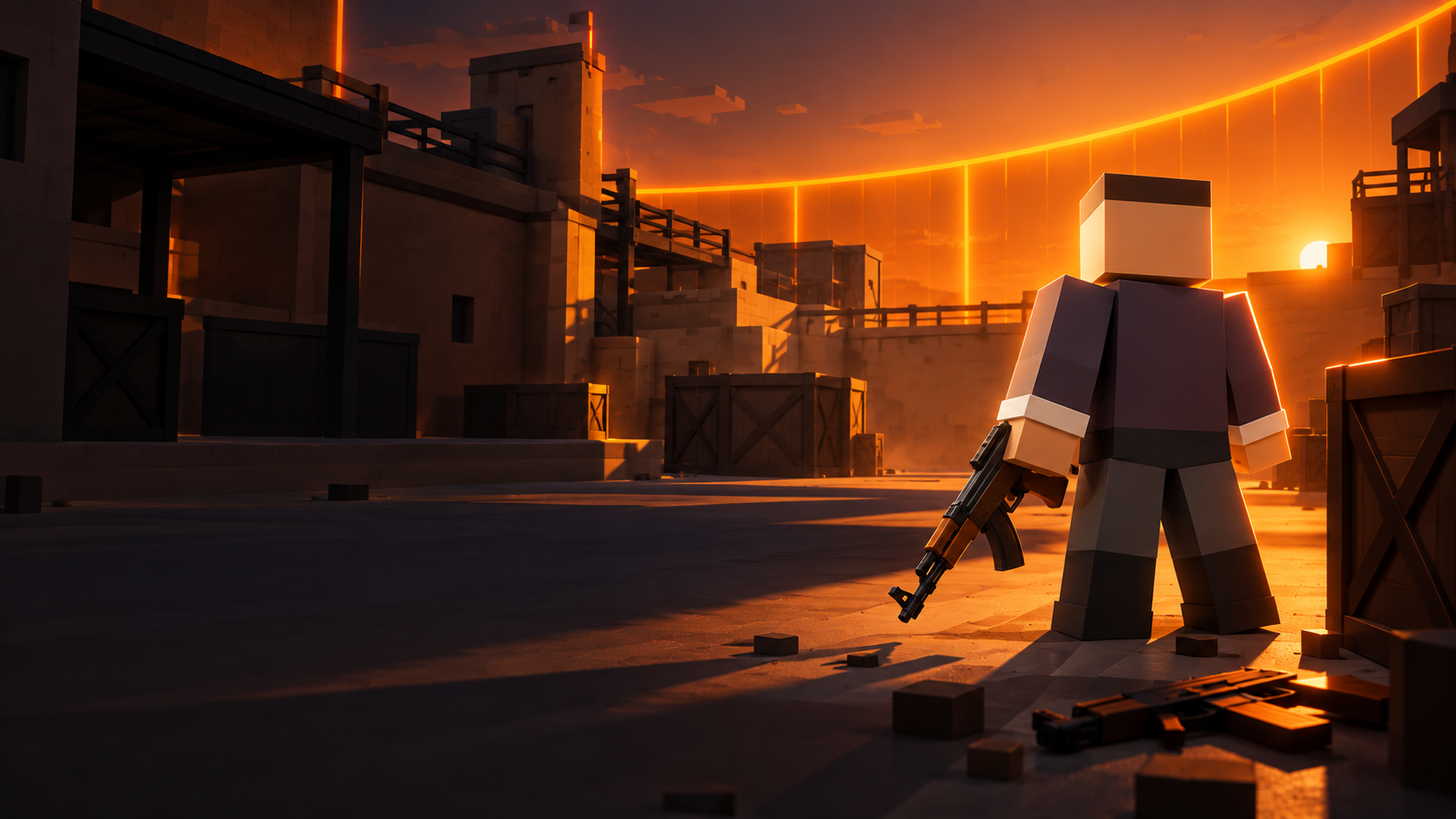 The last survivor watching the orange arena perimeter close in